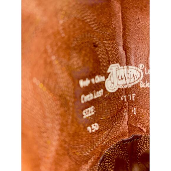 Justin Men’s Western Cowboy Boots Brown Leather Size 10.5D main image 4